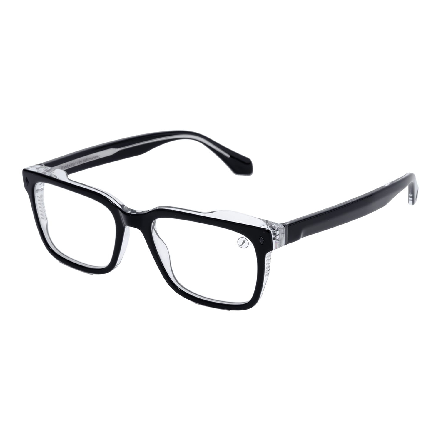 Armação Para Óculos de Grau Masculino Premium Edition Quadrado Preto LV.AC.1105.0101 M