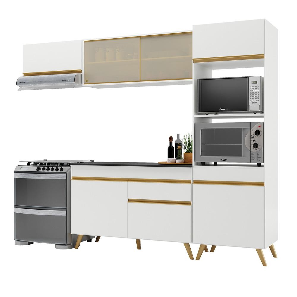 Armário de Cozinha Compacta 252cm Veneza Multimóveis V3691