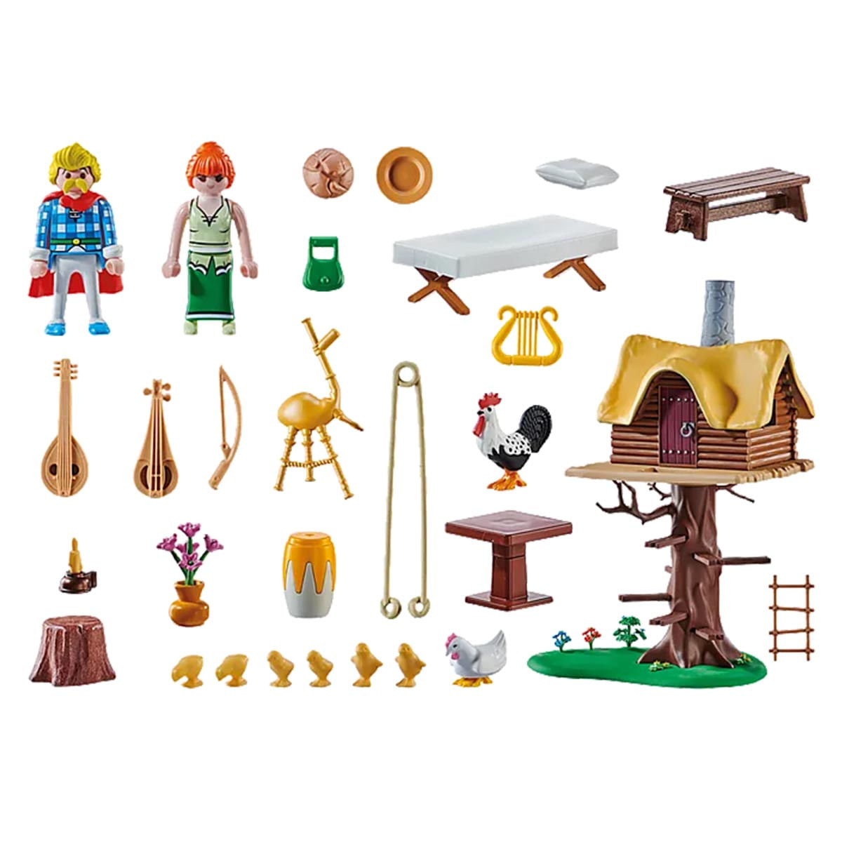 Foto 2 de Playmobil - Cacofonix Com Casa Na Árvore - Asterix - 71016