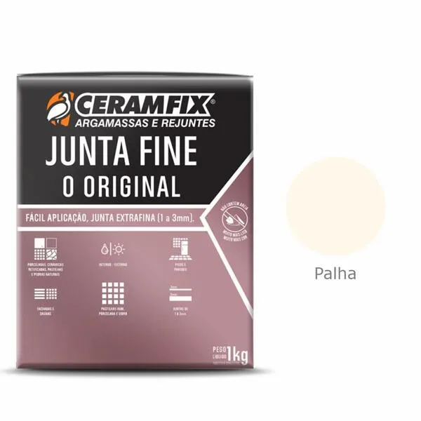 REJUNTE JUNTA FINE O ORIGINAL PALHA 1KG CERAMFIX