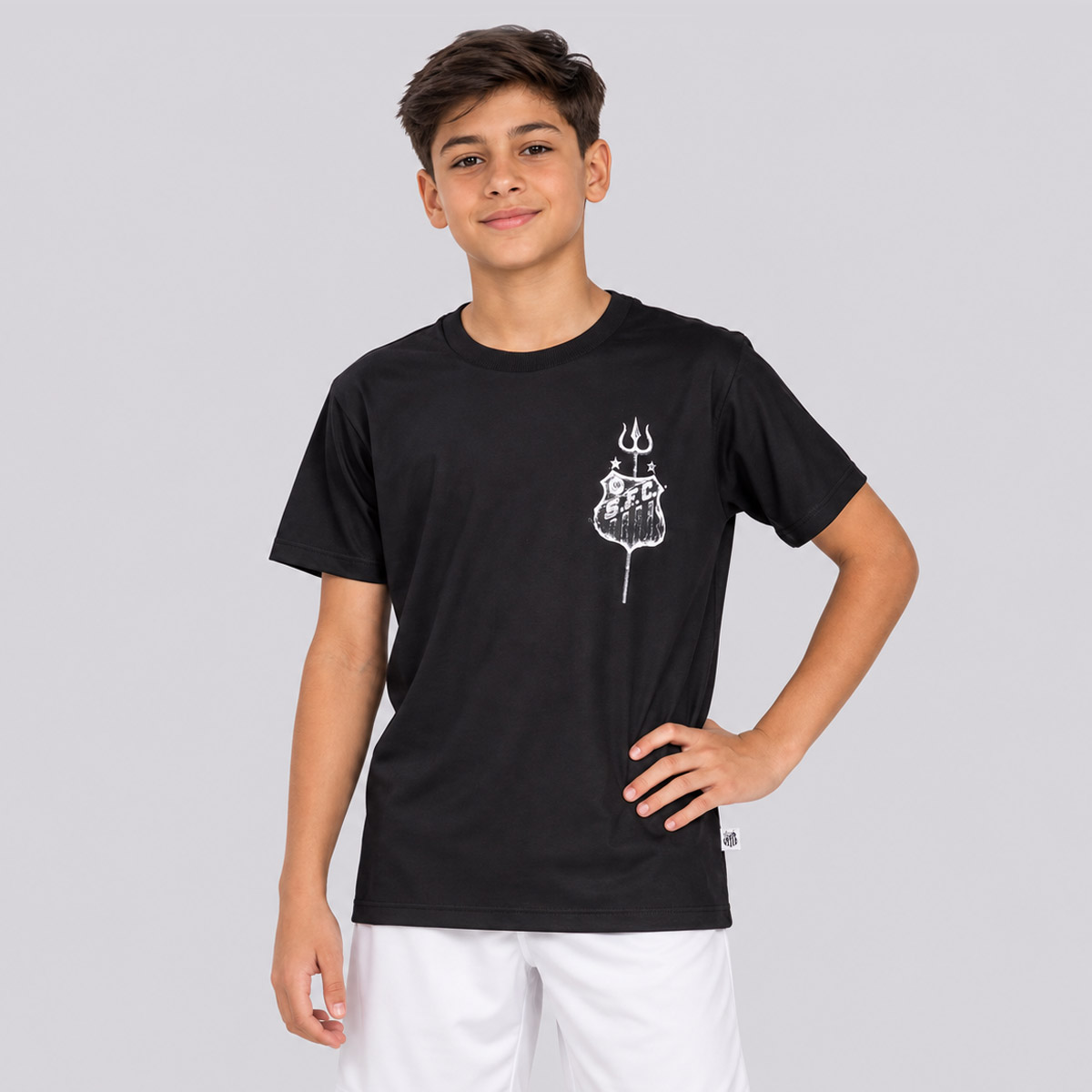 Camisa Santos Poseidon Juvenil Preta