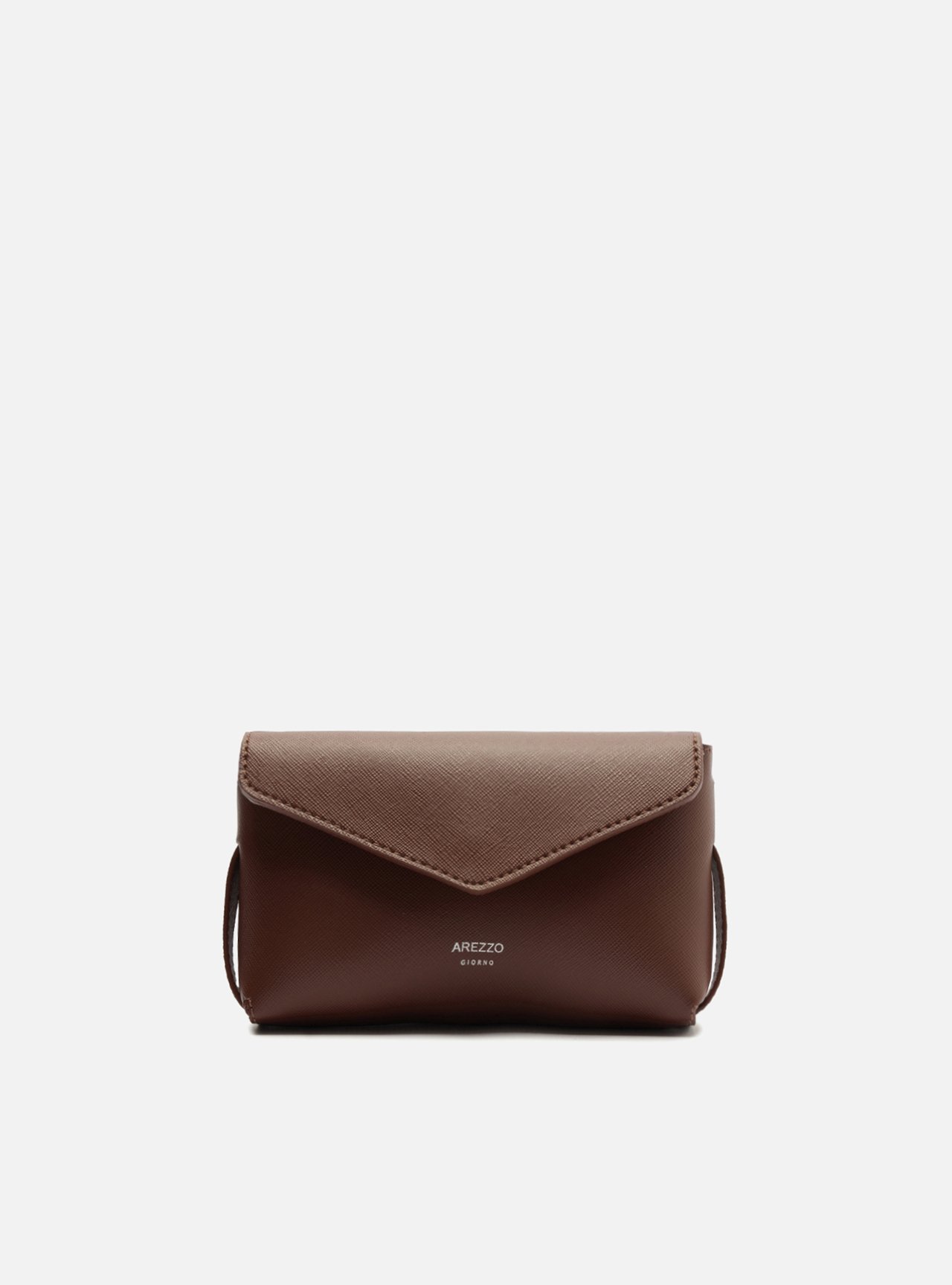 Bolsa Tiracolo Marrom Chocolate Pequena Envelope