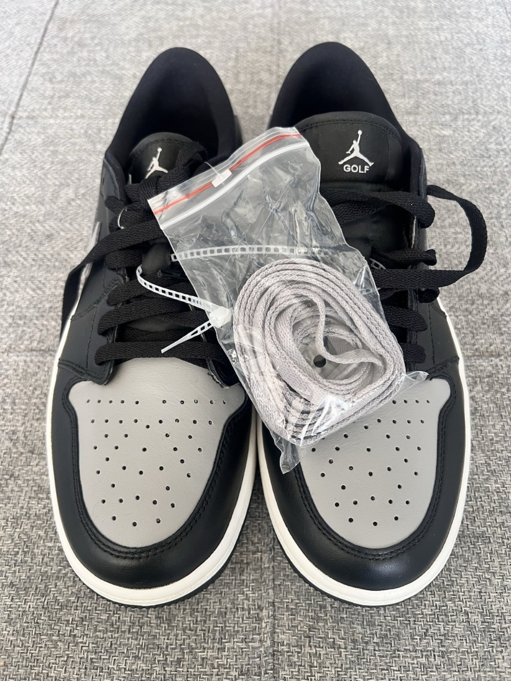 Air Jordan 1 Retro Low Golf Shadow Black Medium Grey Sail — 38 / 39 / 39.5 / 40 / 40.5 / 41 / 42 / 42.5 / 43 / 43.5 / 44, Novo