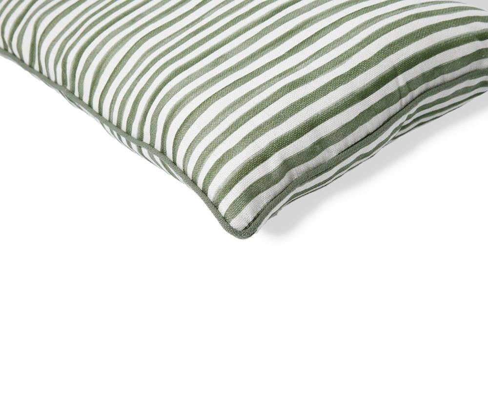 Foto 5 de Capa de Almofada Retangular Cordonê Listras Sofia Verde Verde