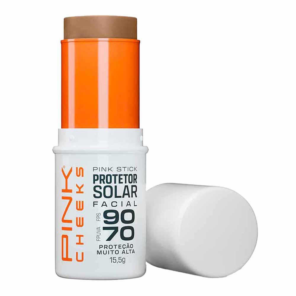 Protetor Solar Facial Com Cor Pink Stick FPS90 — 42km