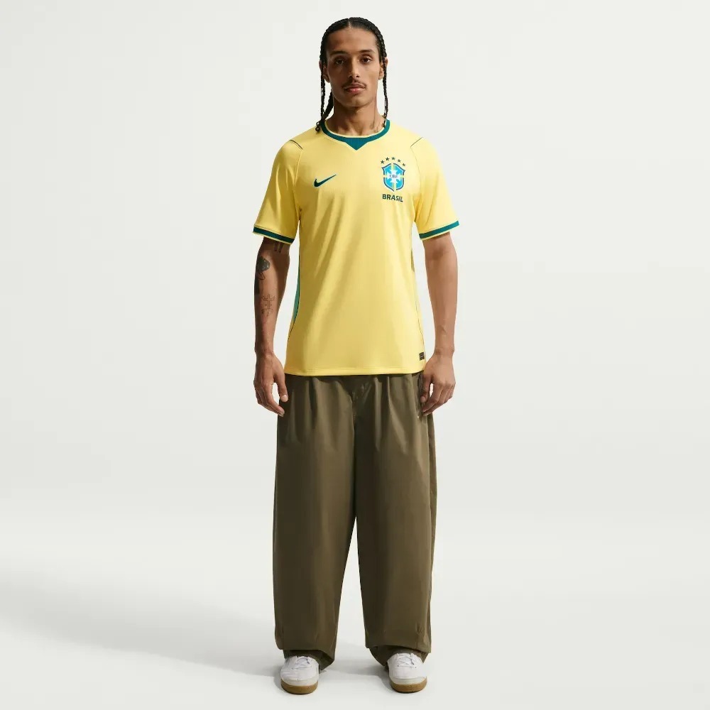 Camiseta Nike I Brasil 2026/27 Torcedor Pro Yellow — XG, Novo