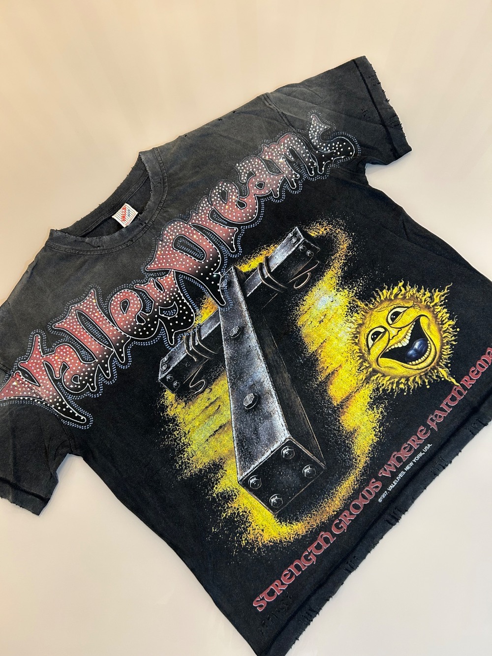 Camiseta Vale Lives Forever Iron Cross Bling Black — M, Novo