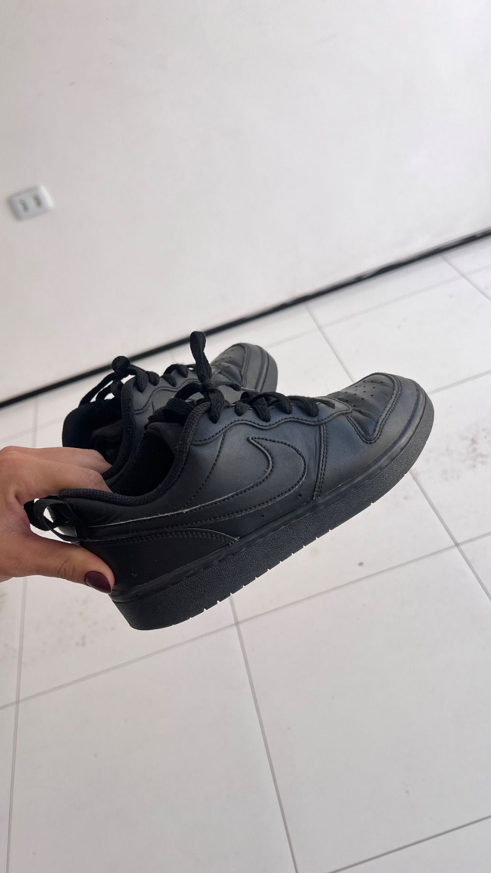 Nike Court Borough Low Recraft Infantil Black — 35, Usado