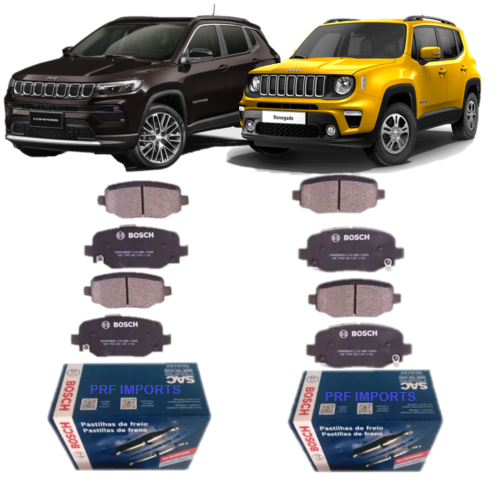 Kit Pastilha Freio Diant Tras Jeep Compass 2019 2020 Bosch