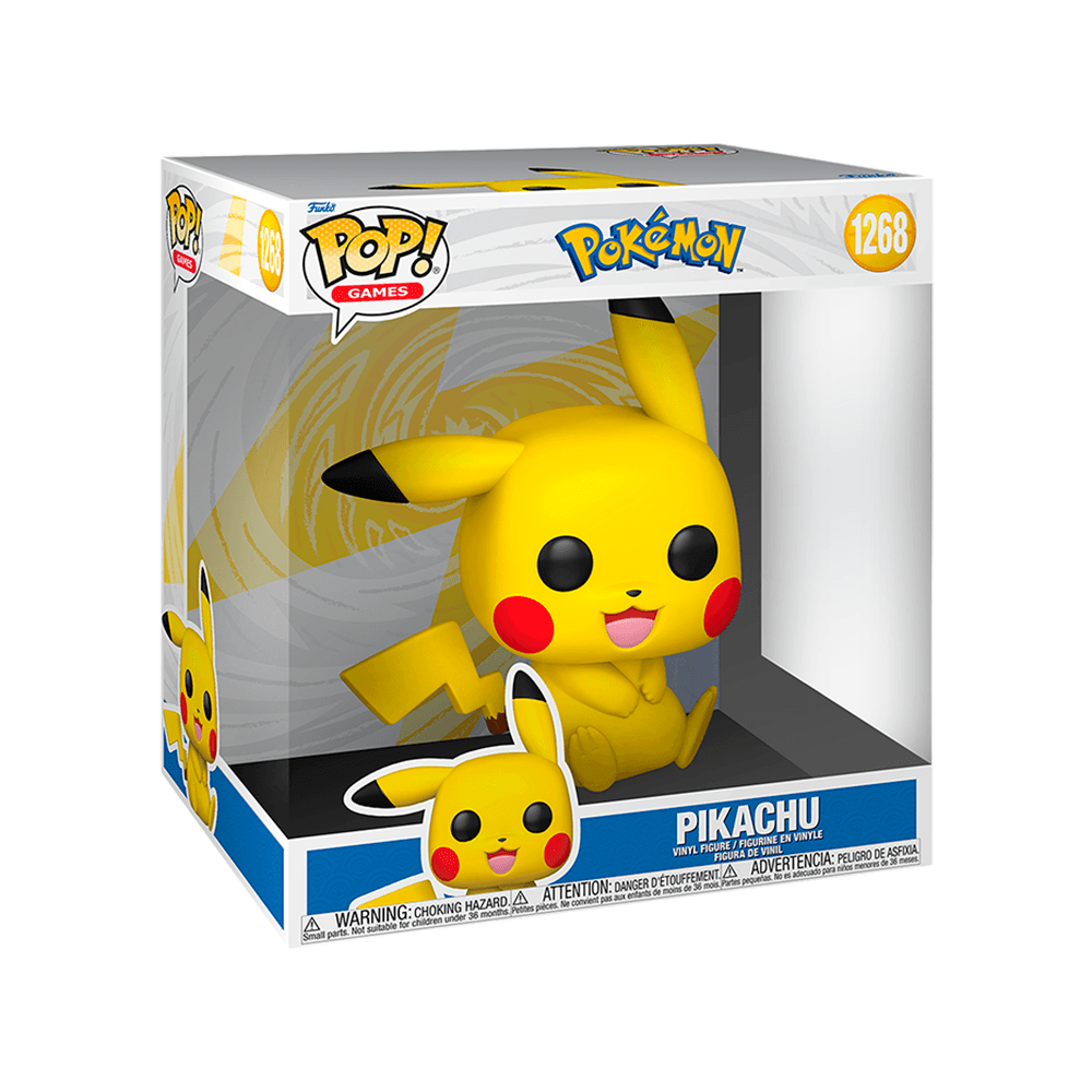 Foto 2 de Boneco Funko Pop! Jumbo: Pokemon- Pikachu (Sentado)