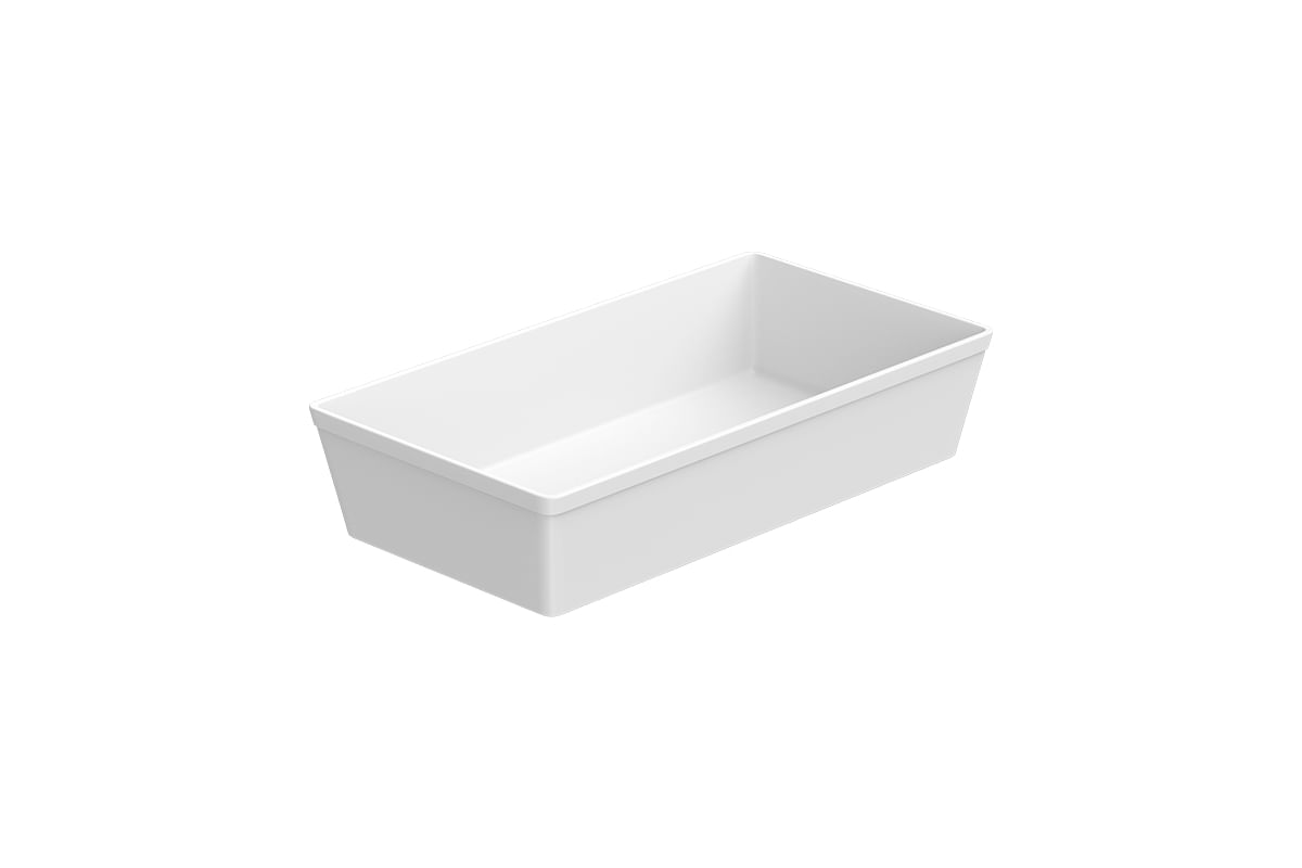 Travessa Retangular GN 1/3 32 cm Plástico Cor Branco Linha Uno Coza Branco