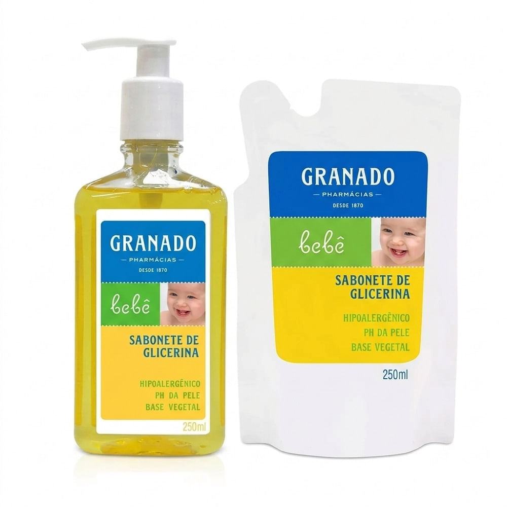 Kit Sabonete Líquido Tradicional 250ml+Refil 250ml Granado