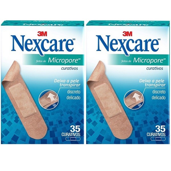 Kit com 2 Caixas de Curativo Nexcare Micropore 3M