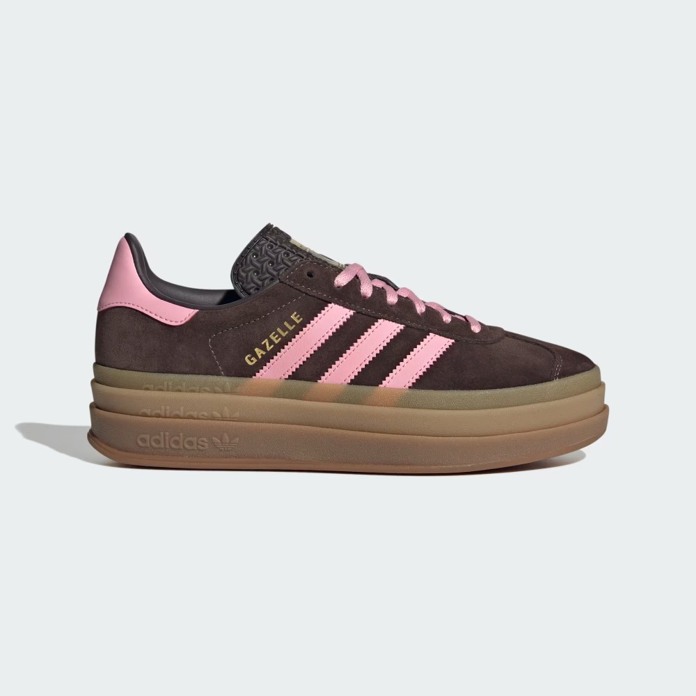 adidas Gazelle Bold Aurora Coffee Light Pink Gold Metallic — 34, Novo