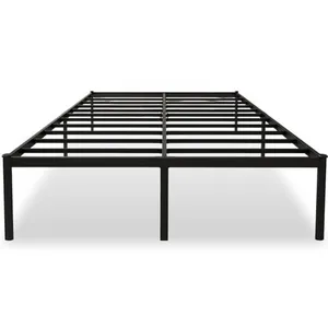 Cama Queen 158x198cm, Estrutura Metálica Preta