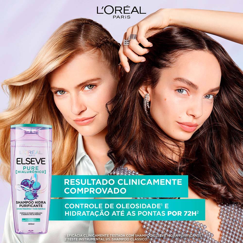 Foto 2 de Shampoo Elseve Pure Hialurônico Loréal Paris 200ml