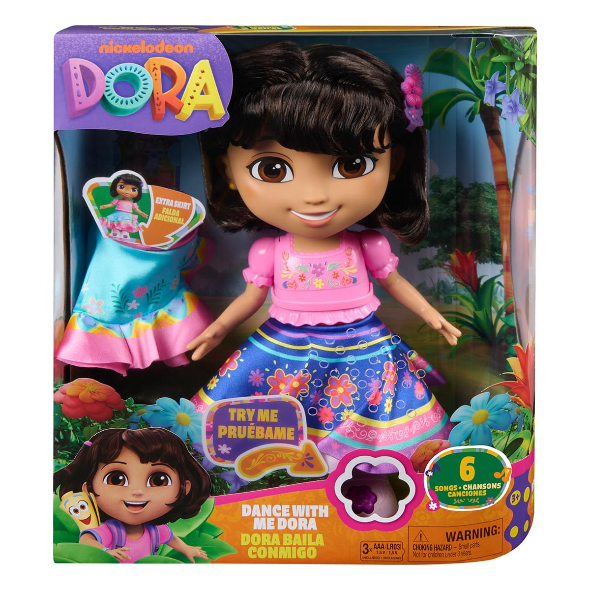 Dora Aventureira - Boneca Dançarina Saia Giratória Com Som