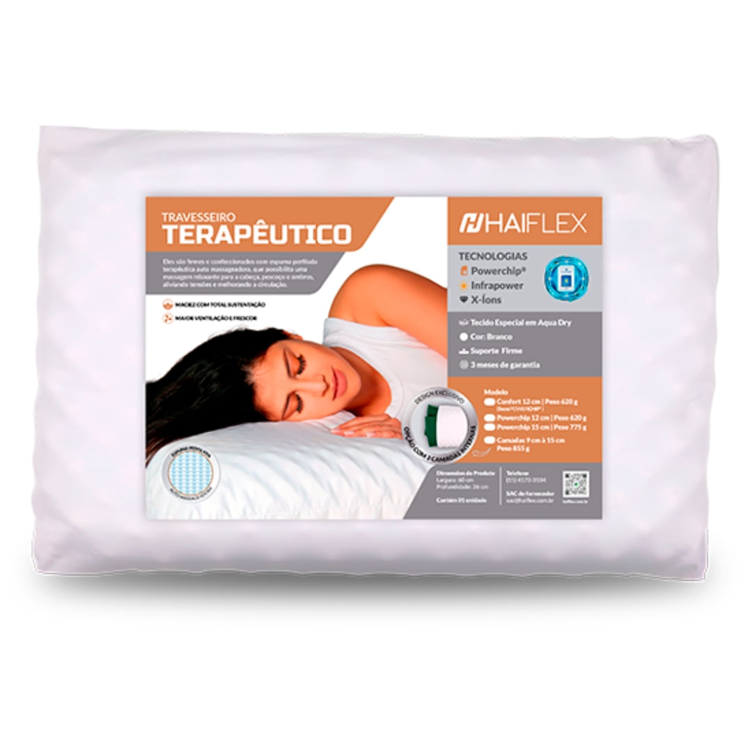 Travesseiro Terapêutico Haiflex Tecnologia Powerchip 45x70