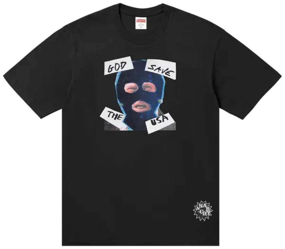Camiseta Supreme God Save Us Black SS26-W7 — XG / XXG, Novo