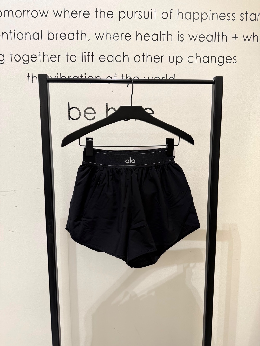 Shorts Alo Yoga Match Point Black — PP / P / M / G, Novo