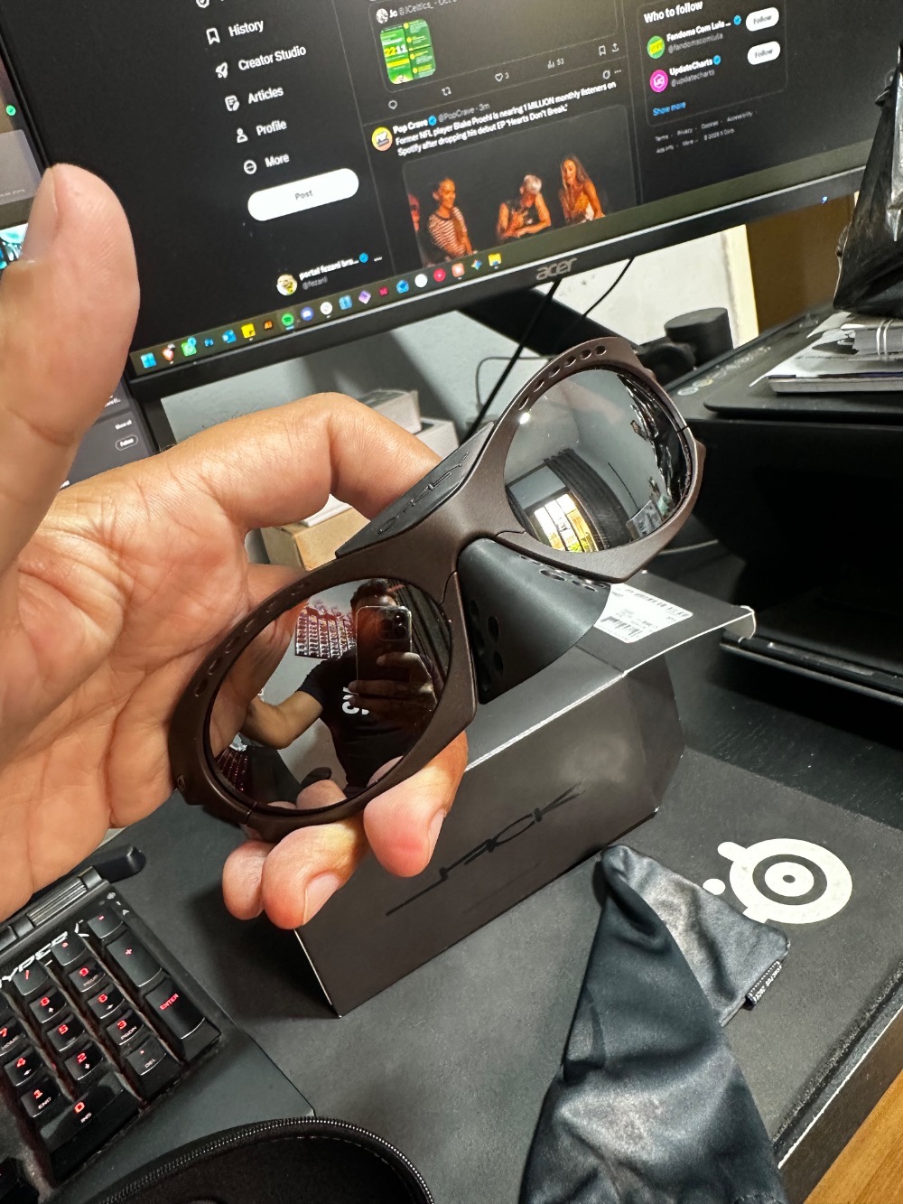 Cactus Jack x Oakley Óculos Plantaris Brown — Único, Novo