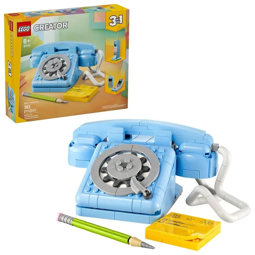 TELEFONE RETRO LEGO CREATOR 3 EM 1 383 PEÇAS 31174