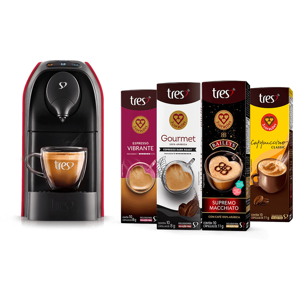 Kit Máquina Passione Vermelha 110V + 40 Cápsulas