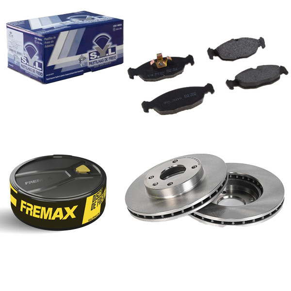 Kit Disco de Freio Ventilado + JG Pastilha AGILE 1.4
