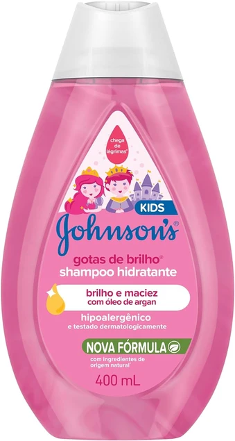 Shampoo Johnson's Baby Gotas de Brilho, 400ml