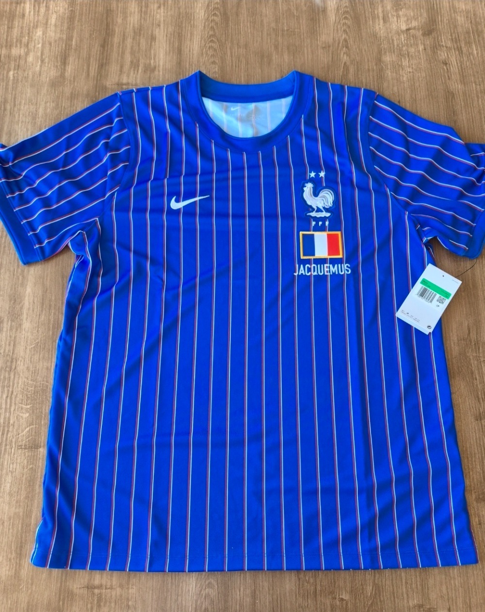 France x Jacquemus x Nike Camiseta Dri-FIT Blue — XG, Novo