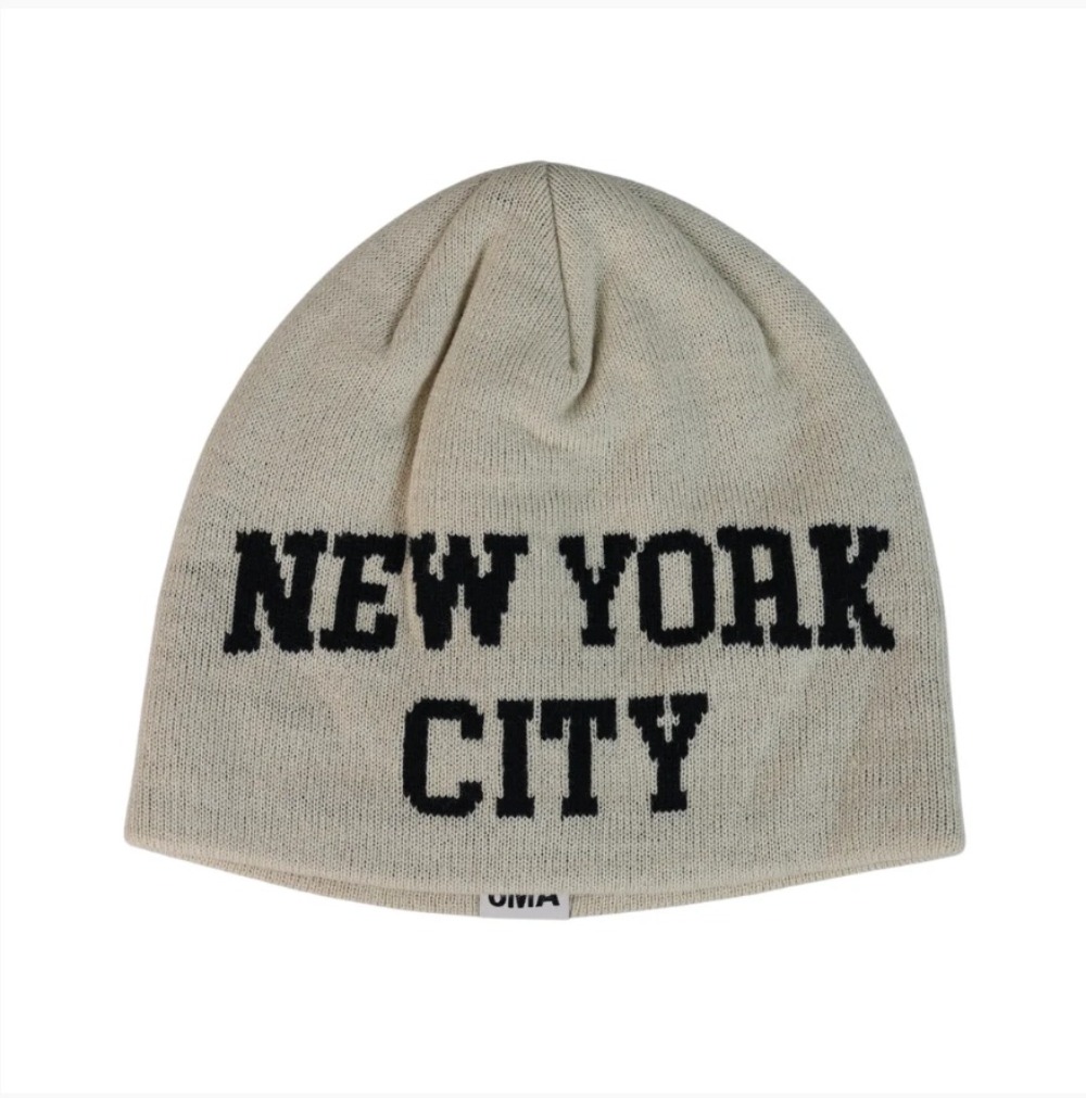 Touca oMA Studios New York City Skull Beige — Único, Novo