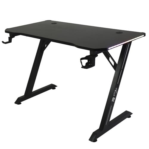 Mesa Gamer Ninja Koi RGB, Com Suporte Para Headset e Copo, Preta, SF-TB-KO12060BF RGB