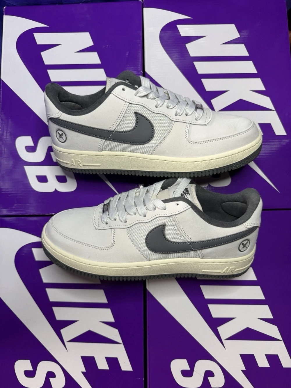Yuto Horigome x Nike SB Air Force 1 Low Light Bone Iron Grey — 44, Novo