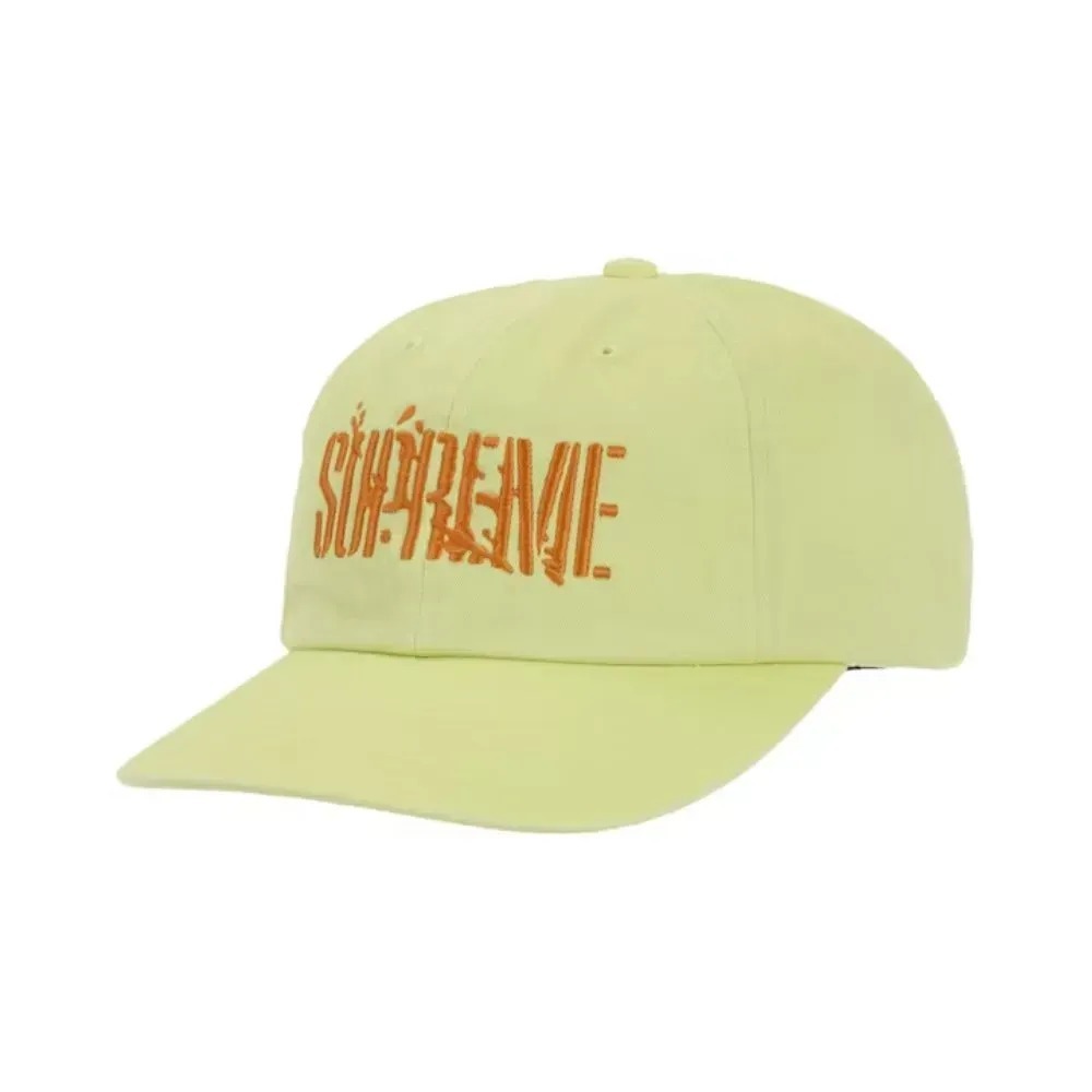 Boné Supreme Splatter 6-Panel Bright Green FW25 — Único, Novo