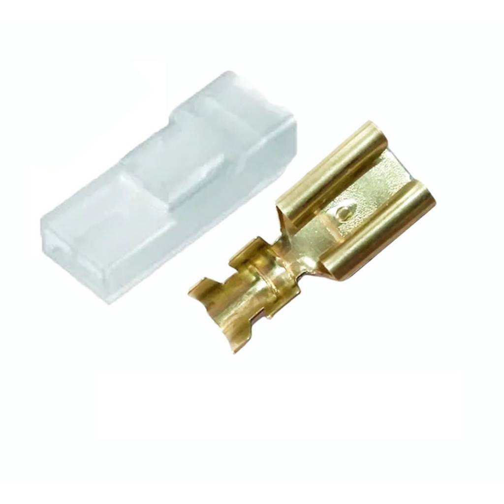 Conector Encaixe Terminal 10mm/ Fio Até 4mm - 10 Pçs C/ Capa