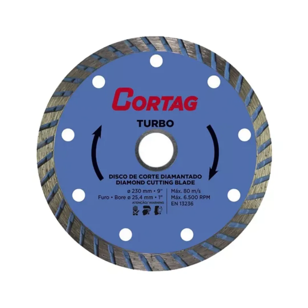 DISCO DIAM TURBO Ø230FURO Ø25,4REDU Ø22,2 CORTAG