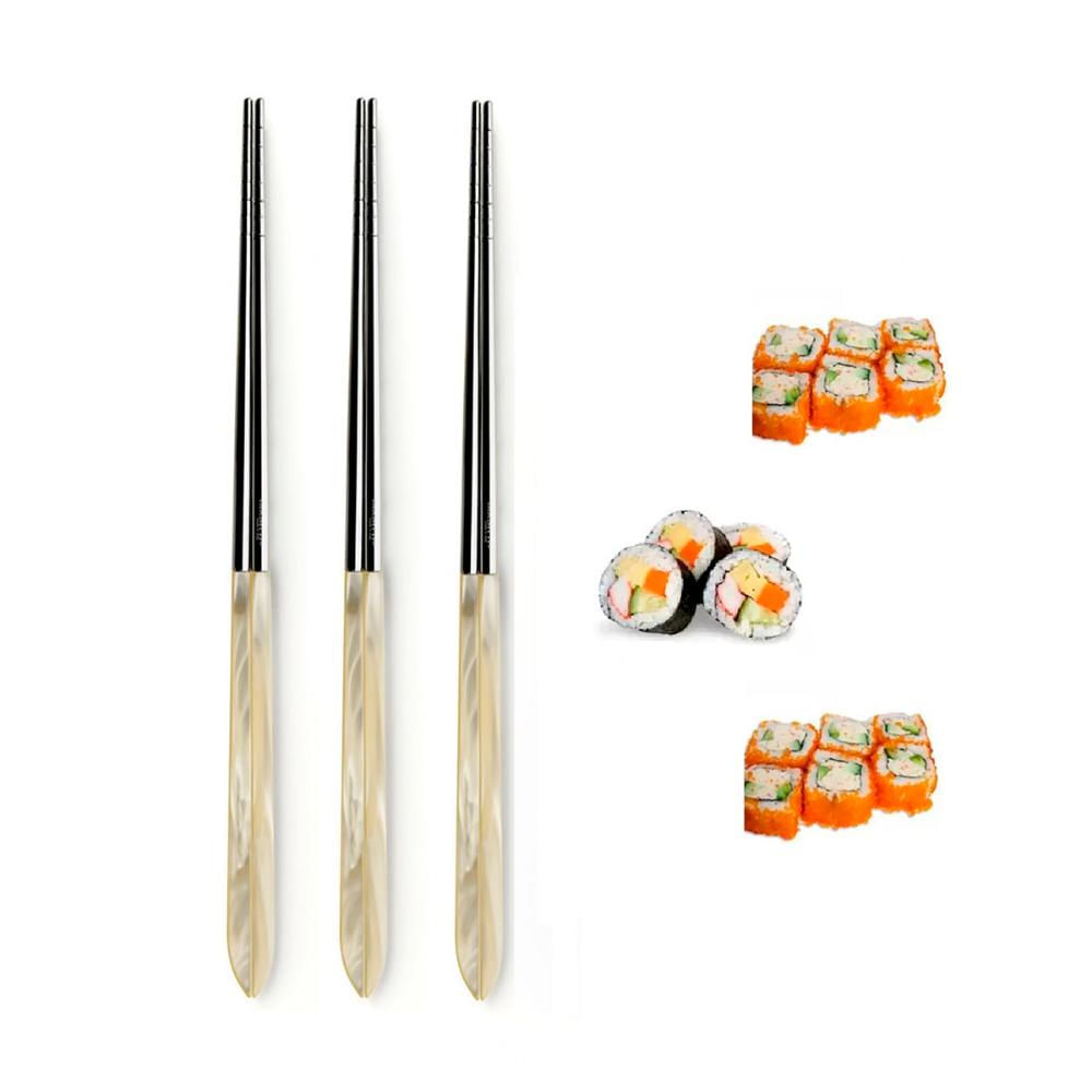 Conjunto 3 Pares Hashi Reutilizáveis Japonês Aladdin Bugatti