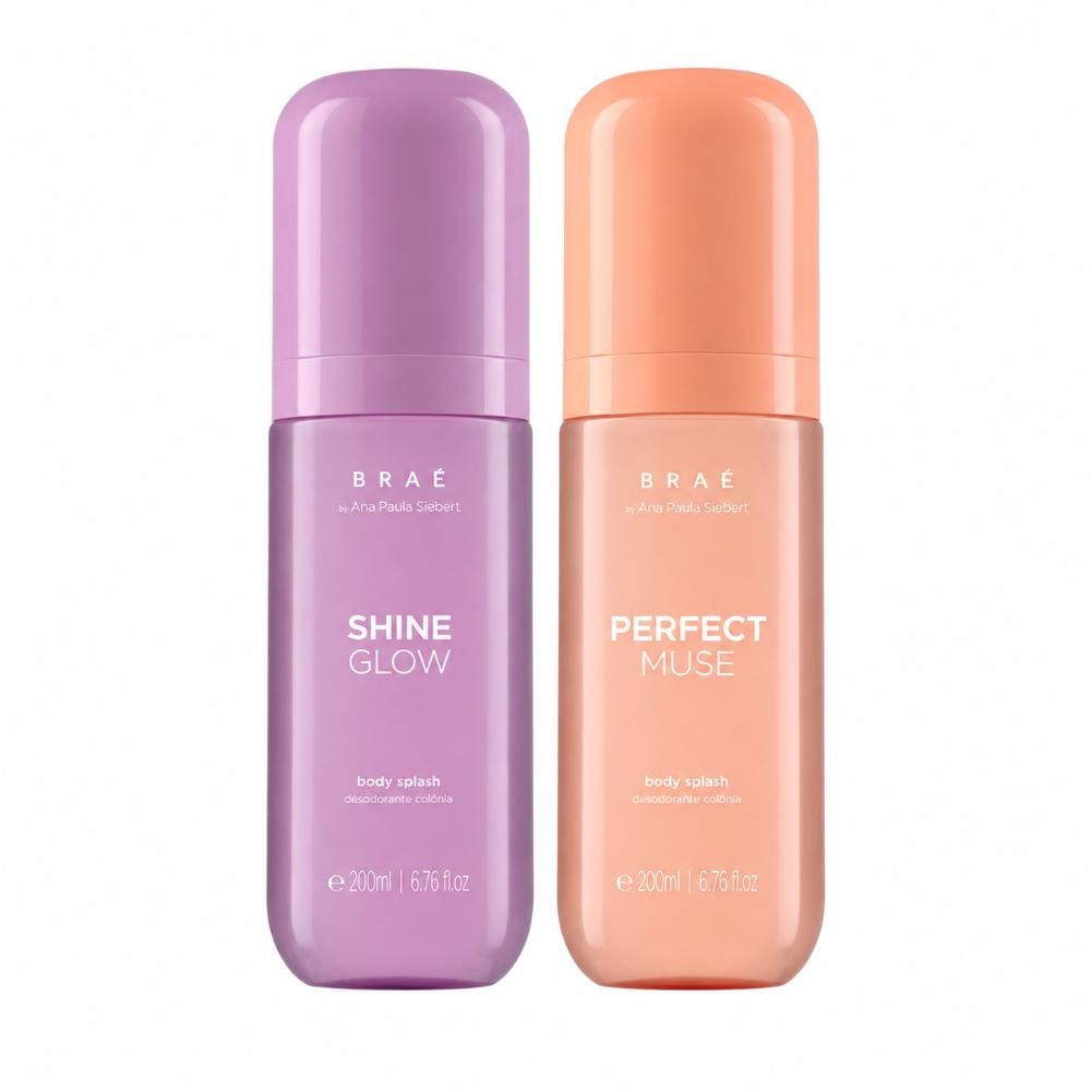 Kit Duo Braé by Ana Paula Siebert Body Splash Shine Glow Desodorante Colônia — Kit Duo Braé by Ana Paula Siebert Body Splash Shine Glow Desodorante Colônia 200ml + Body Splash Per