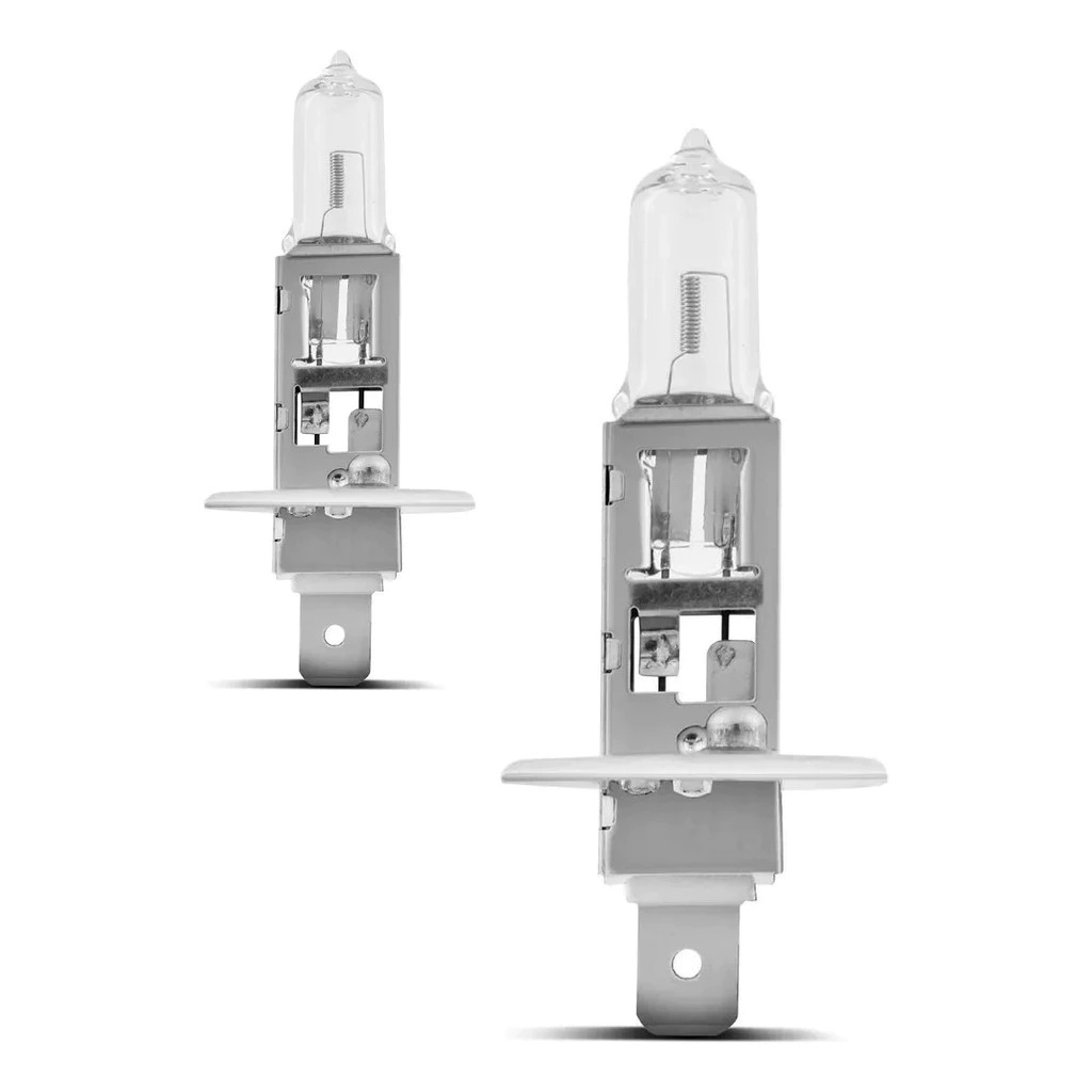 Par Lâmpada Farol Alto Milha H1 Halogena 12v 55w