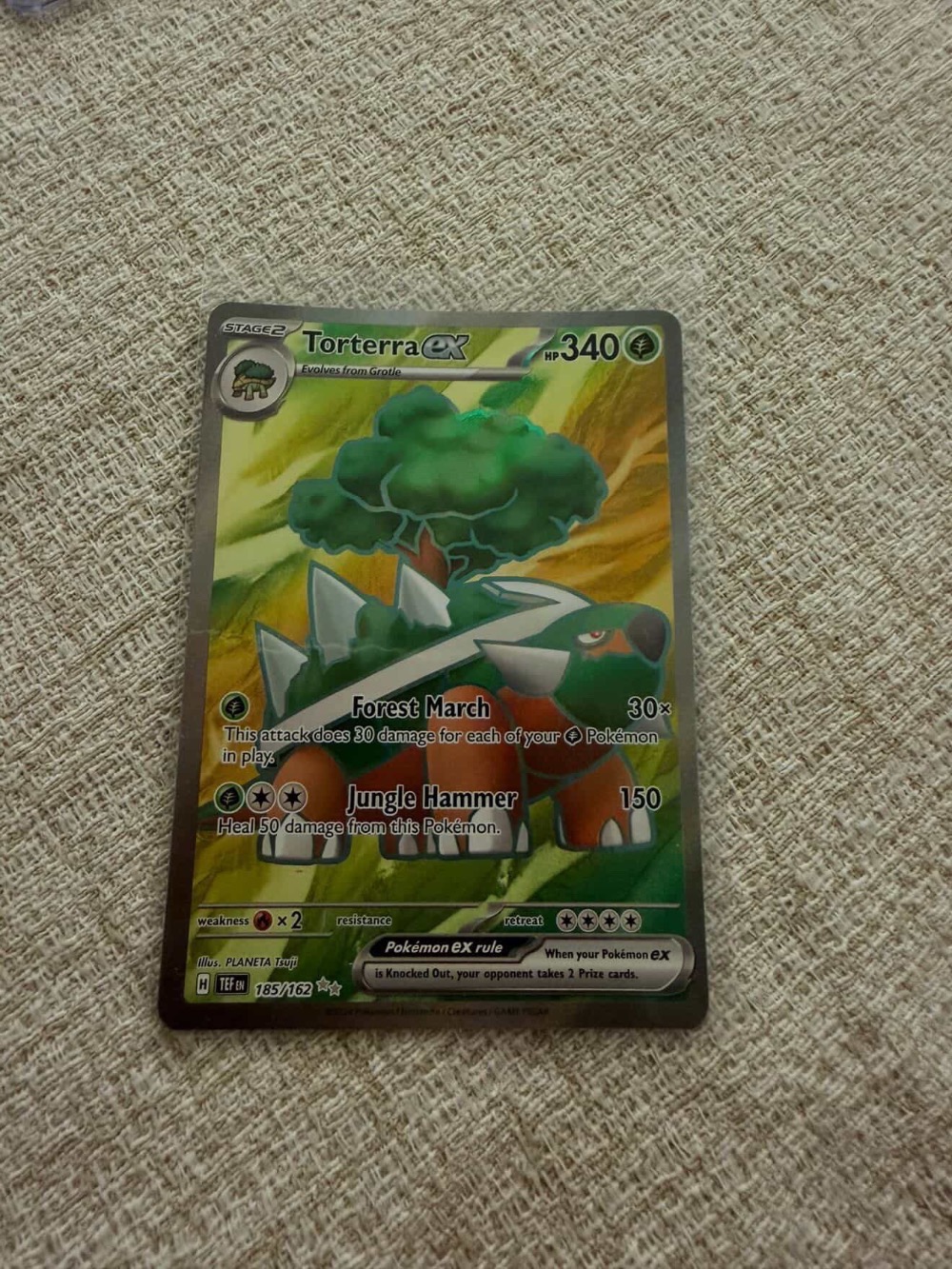 Torterra ex (185/162) Forças Temporais Pokémon TCG — Lightly Played, Usado