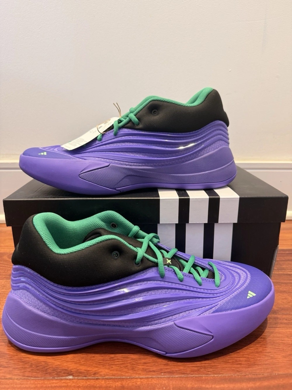 adidas Dame 10 Purple — 34, Novo