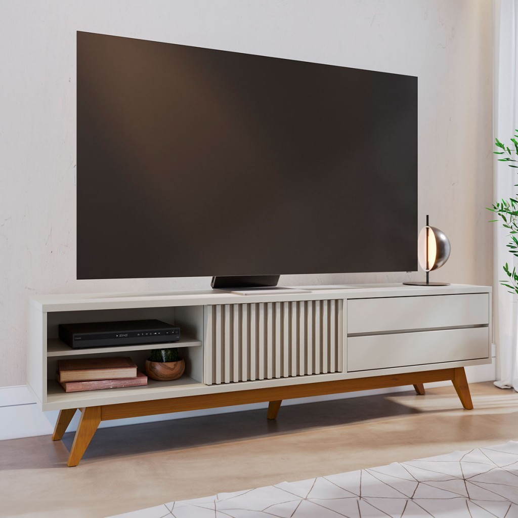 Rack para TV Até 75 Polegadas Veneza 1 Porta 2 Gavetas