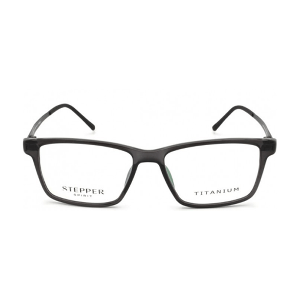 Armação de Óculos de Grau Stepper 1017 Unissex Retangular Acetato Preto