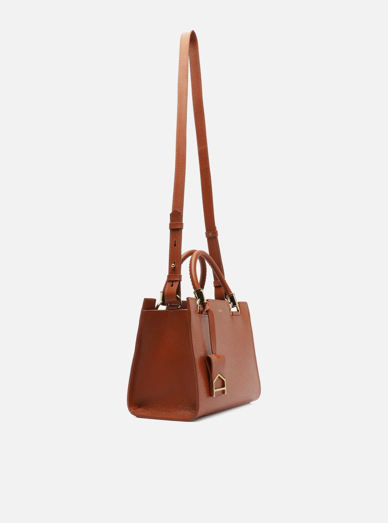 Foto 5 de Bolsa Tote Marrom Couro Abraccio Média