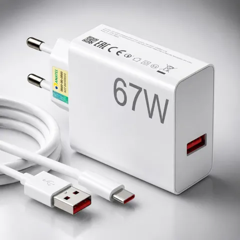 Kit Carregador 67W Turbo + Cabo Tipo-C Xiaomi