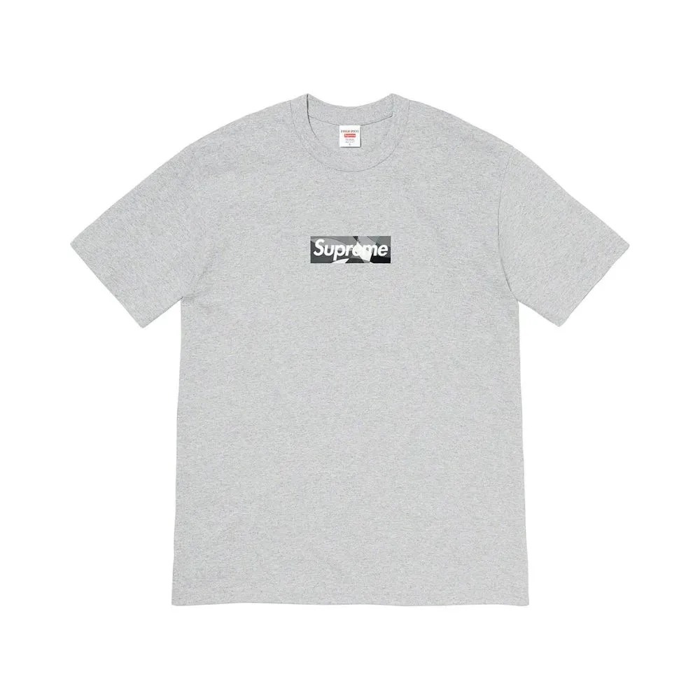 Emilio Pucci x Supreme Camiseta Box Logo Grey Black — M, Novo