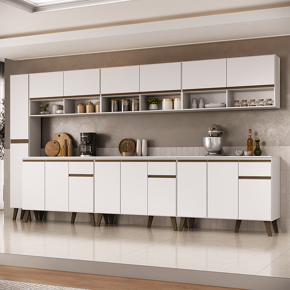 Armário de Cozinha Completa Atlanta Foster Carraro Branco