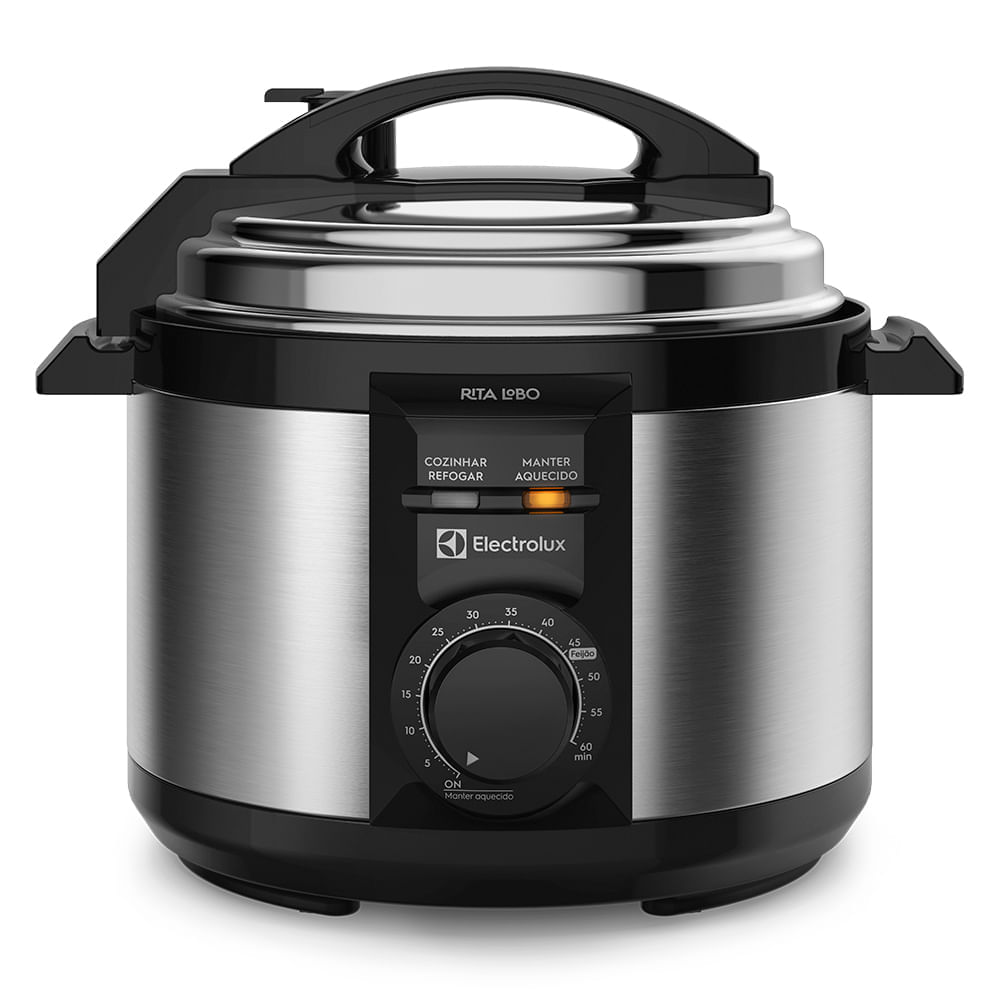 Panela de Pressão Elétrica Electrolux por Rita Lobo 3L Preta Efficient c/ Timer (PCE15) 110