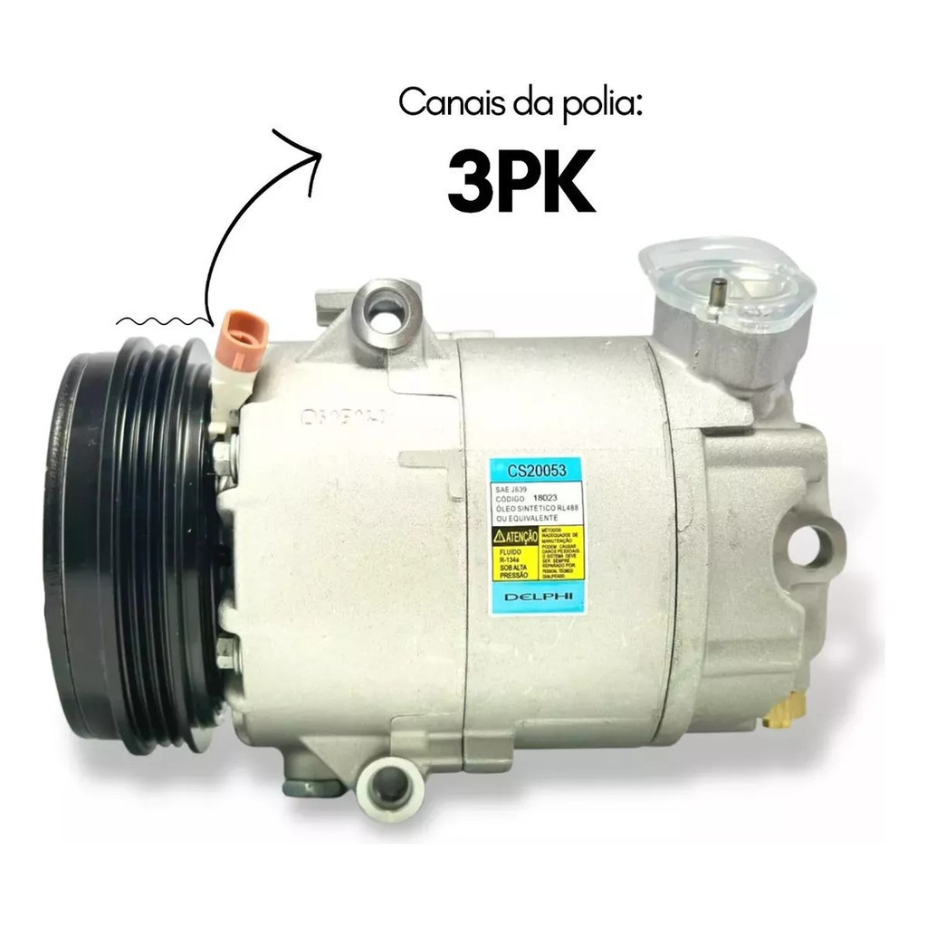 Foto 2 de Compressor Ar Fox 1.0/1.6 2007 A 2015 Delphi + Brinde *CS20053 NF NV