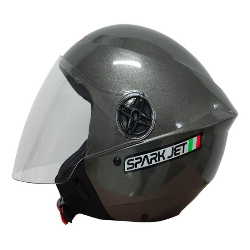 Foto 2 de Capacete Aberto Ebf Spark Jet Chumbo Brilho 56 58 60